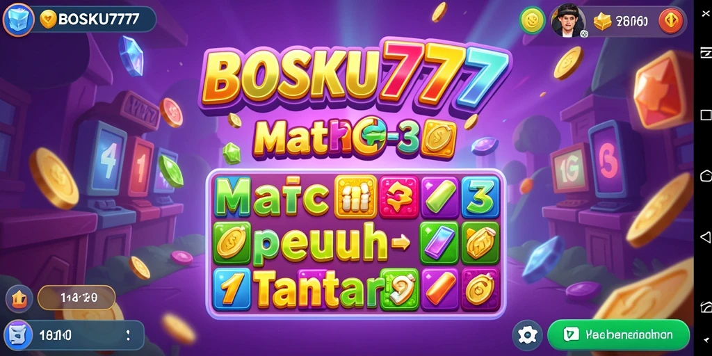 Tangkapan layar gameplay <strong>BOSKU777</strong> menampilkan keseruan dalam mencocokkan permata.