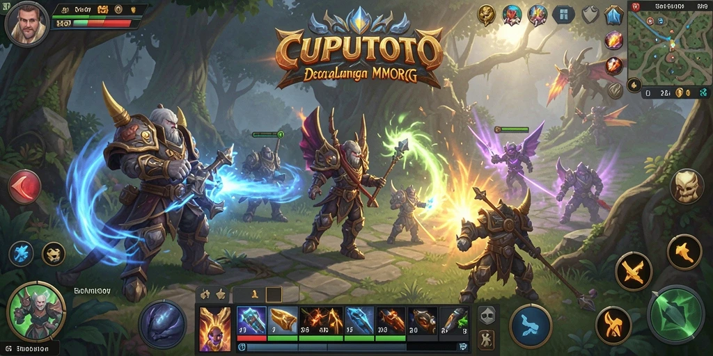 Screenshot gameplay CUPUTOTO menampilkan pertarungan seru di dunia MMORPG.