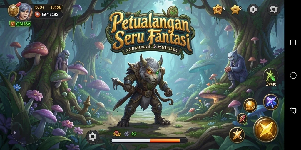 Tampilan gameplay menakjubkan dengan aksi RPG yang dinamis.
